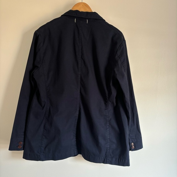 Alex Mill Navy Jacket adorned with a fun flower.  Comfy and versatile XL. - Picture 7 of 16
